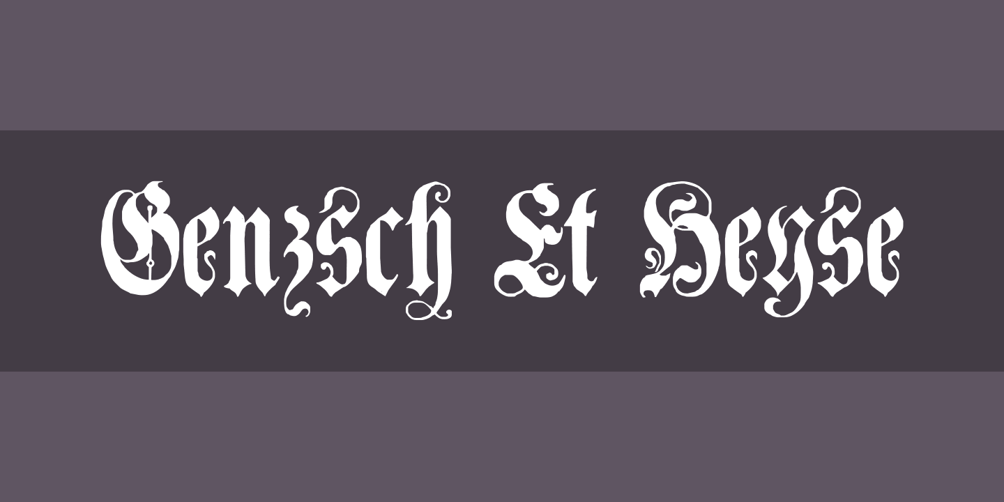 Пример шрифта Genzsch Et Heyse